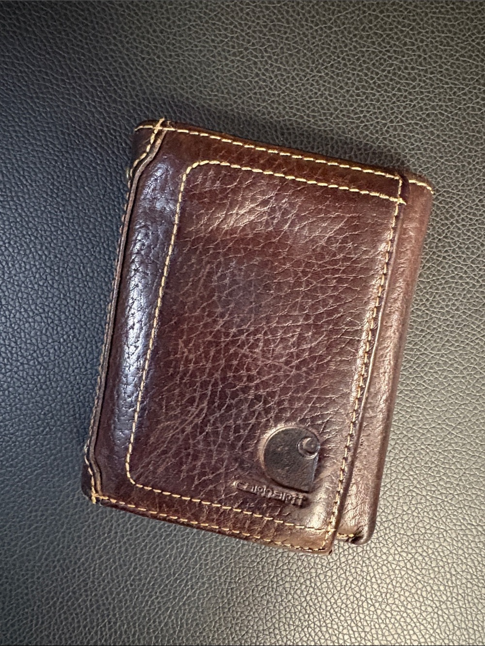 Carhartt Brown Leather Men’s Bifold Wallet